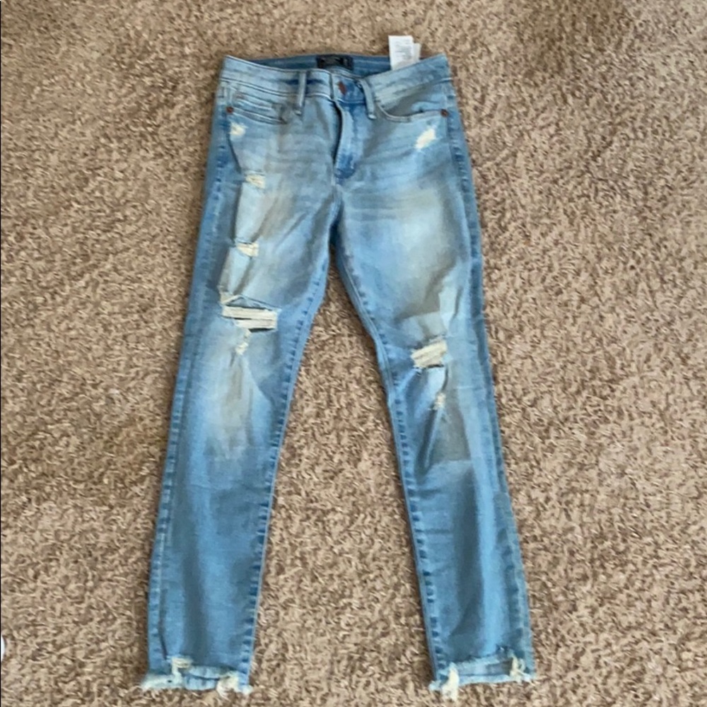 light wash ripped abercrombie jeans